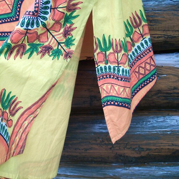 Halloween Tribal 2 Piece Set Sleeveless Maxi Dress & Crop Top Hi Lo Cape S - Picture 7 of 7